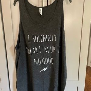 Bella Canvas Tank, “I solemnly swear I’m up to no good”. Hasty Potter inspired.